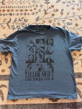 Taylor Swift Blue Short Sleeve The Eras Tour Graphic Tee